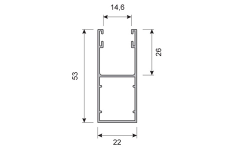 F&uuml;hrungsschiene PP53 Zeichnung