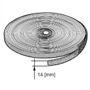 Gurt, 14 mm grau oder braun, 50 m Rolle - TS14/..-50
