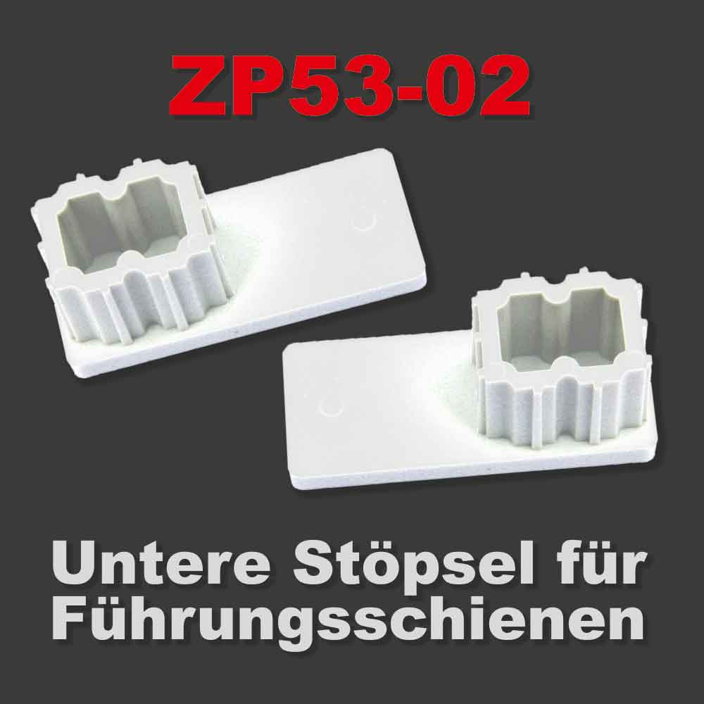 Verschlußstöpsel für Führungsschienen PP53 oder PK53 - ZP53